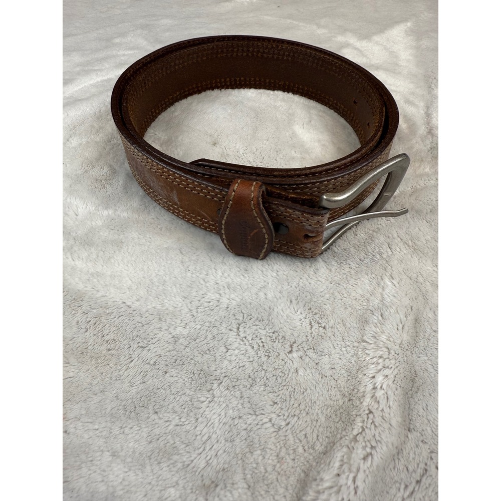Carhartt Mens Brown Top Grain English Bridle Leather Work Belt A94 BRN‎ 42 Inch